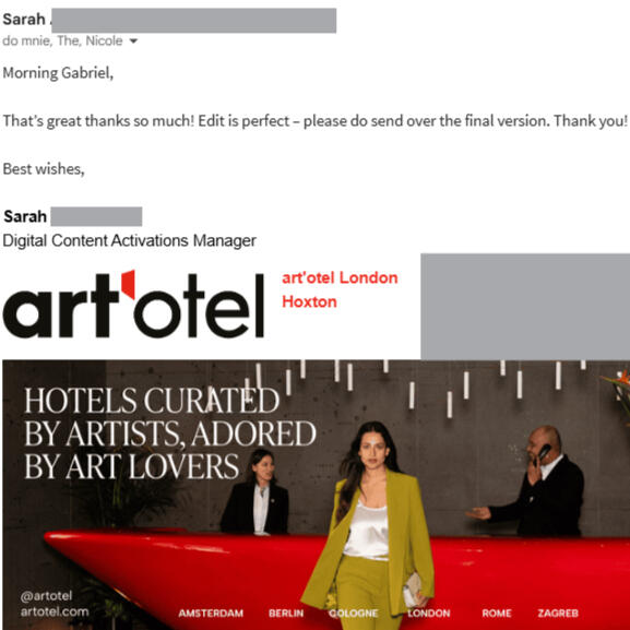 Sarah | Art'otel